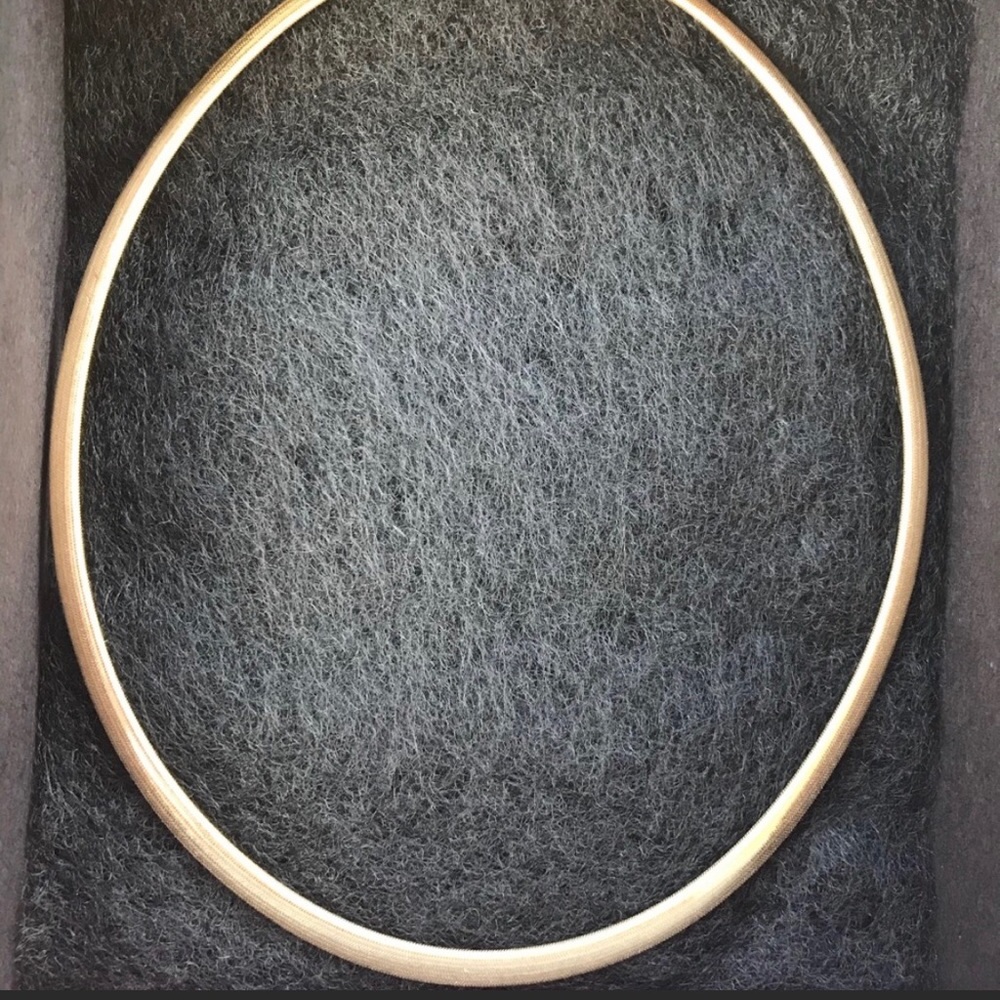 14k gold mesh necklace.